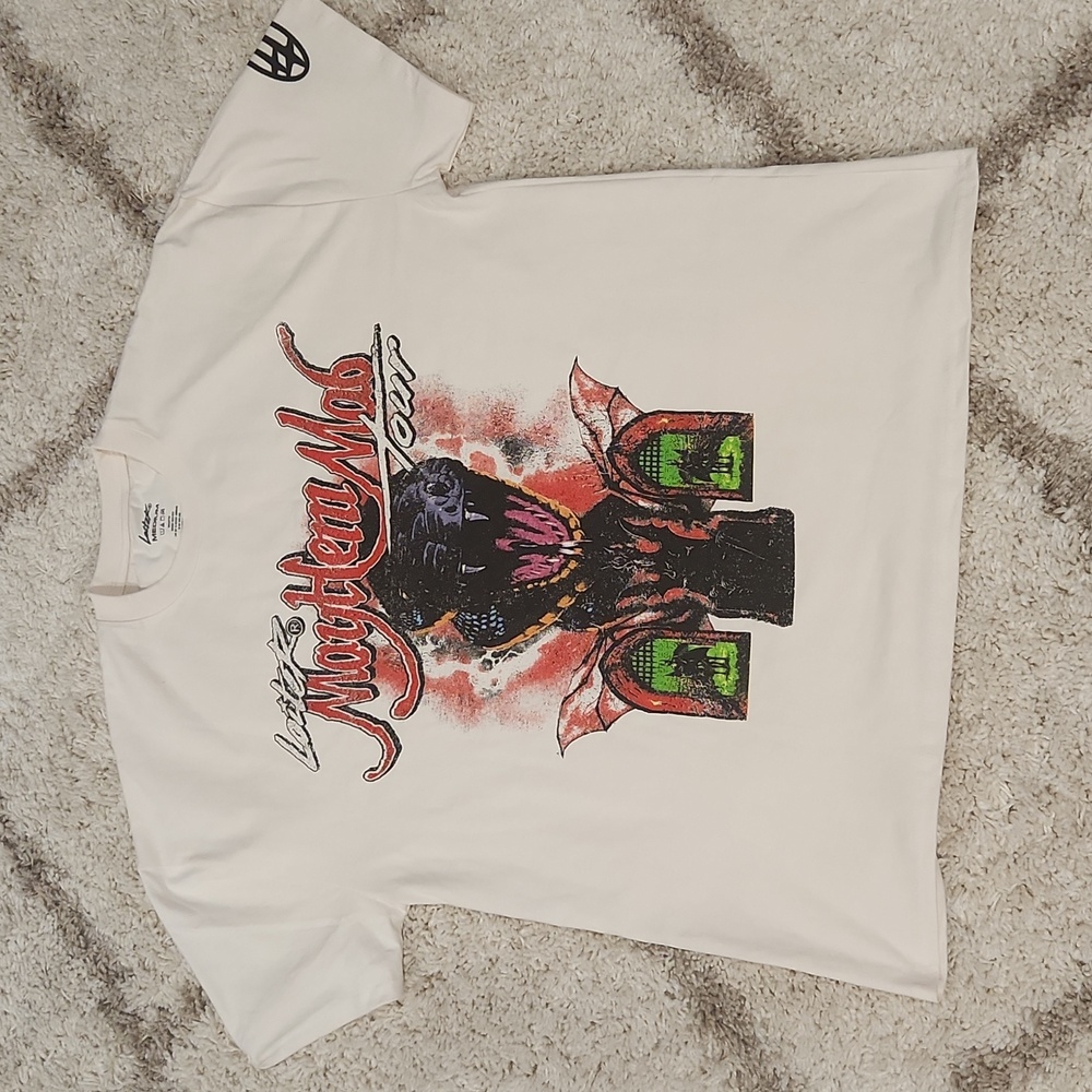 Mens Loiter Short Sleeve Graphic T-Shirt "Mayhem Mob Tour" Size M